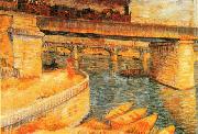 Vincent Van Gogh Bridges Across the Seine at Asnieres oil painting artist